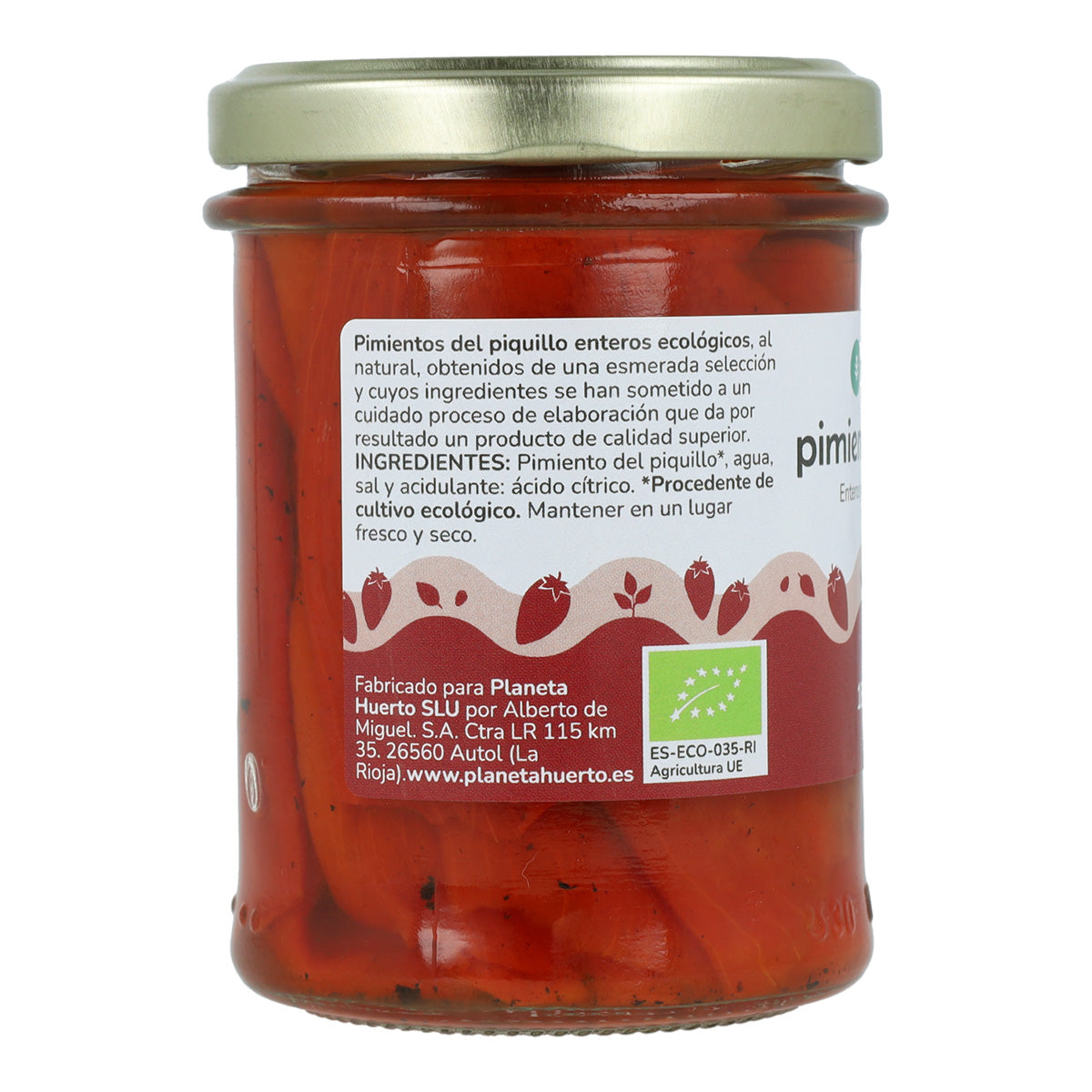 Hela piquillo-paprikor ECO Planeta Huerto 185 g