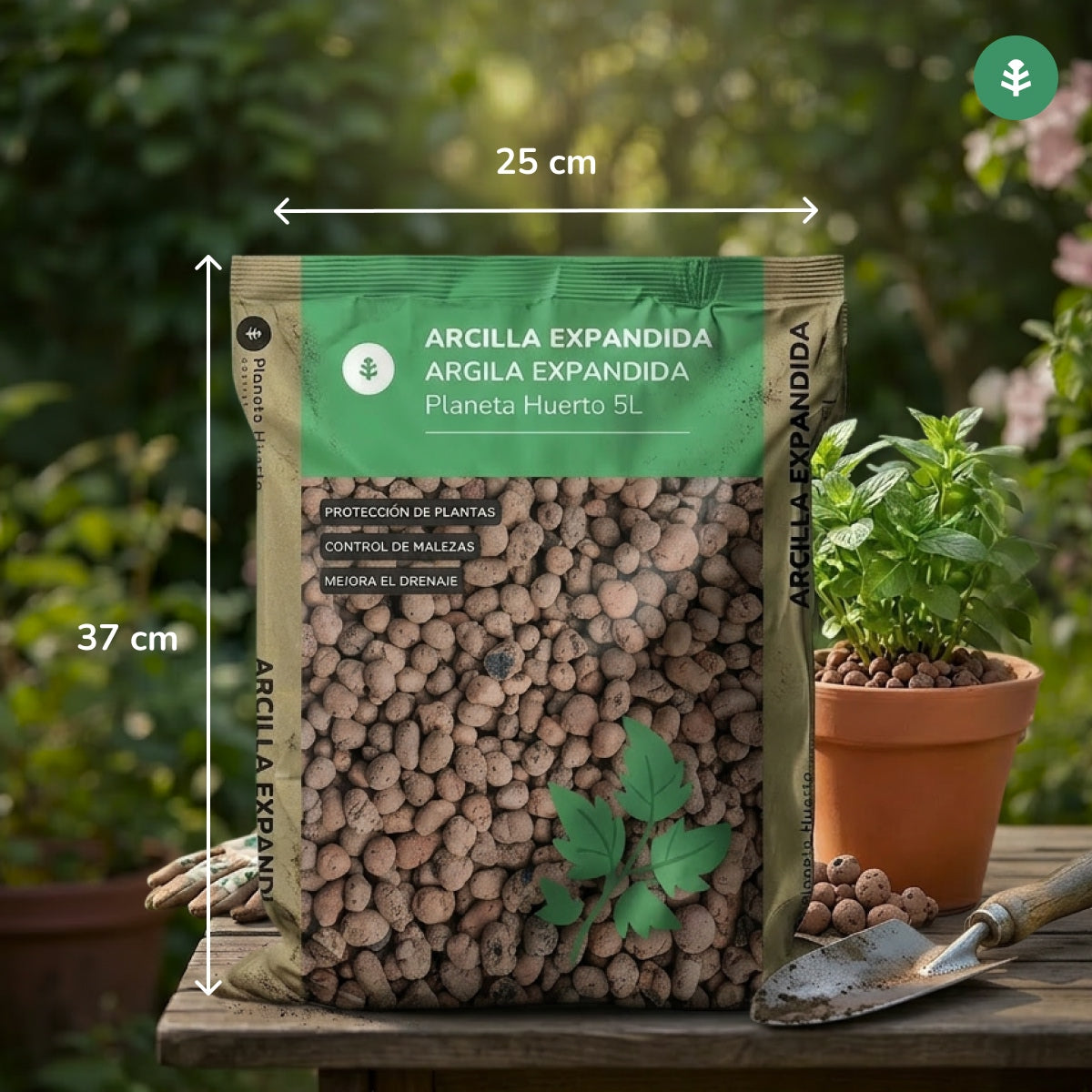 Förpackning 15 L 3 x expanderad lera Planeta Huerto 5 liter