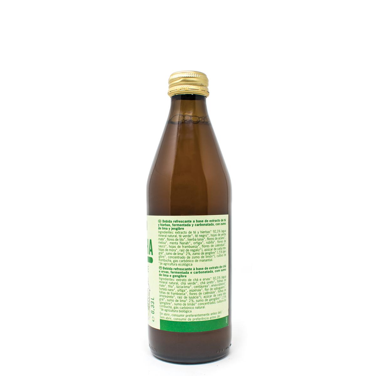 Kombucha Limette und Ingwer Voelkel 330 ml