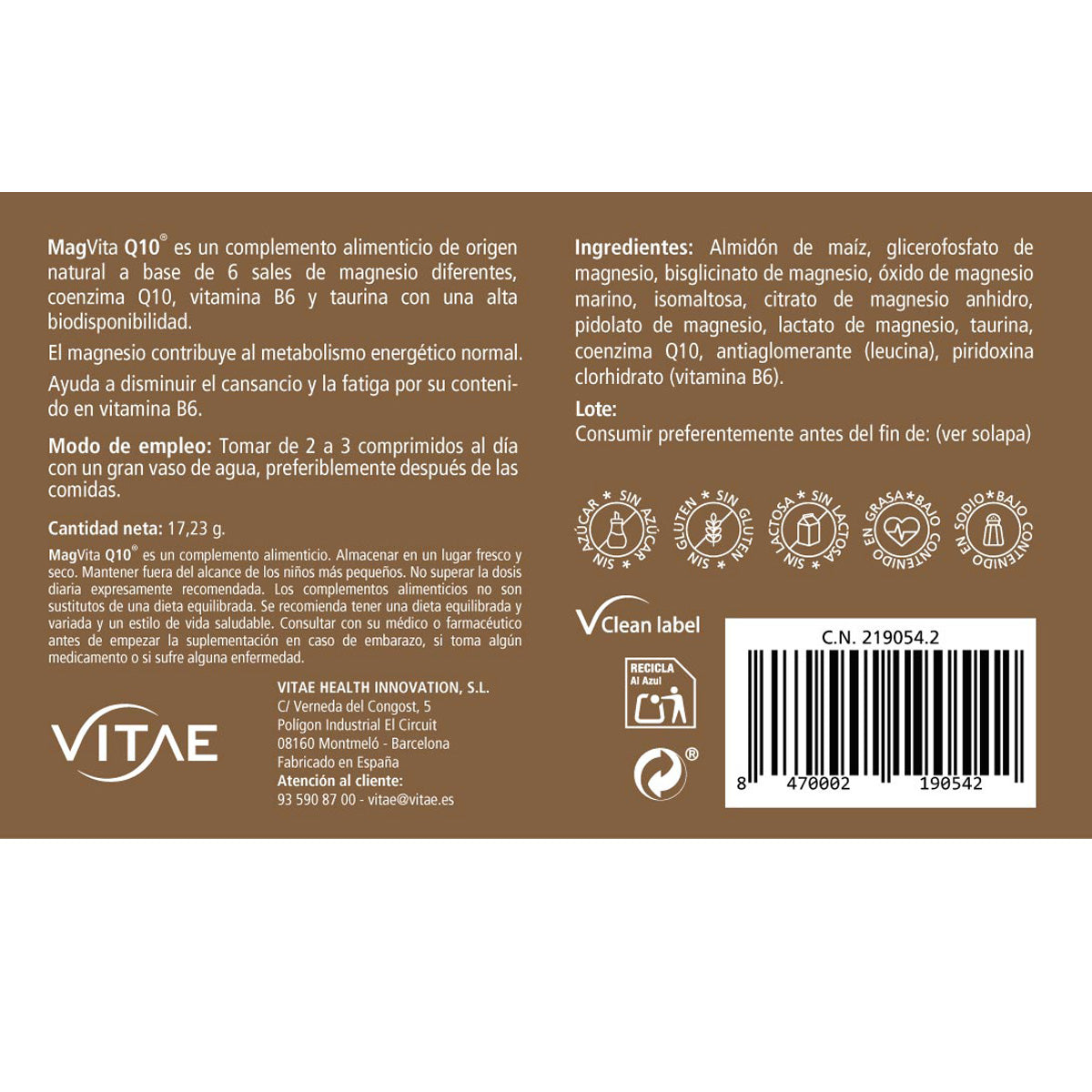 MagVita Q10, Vitae, 15 tablets