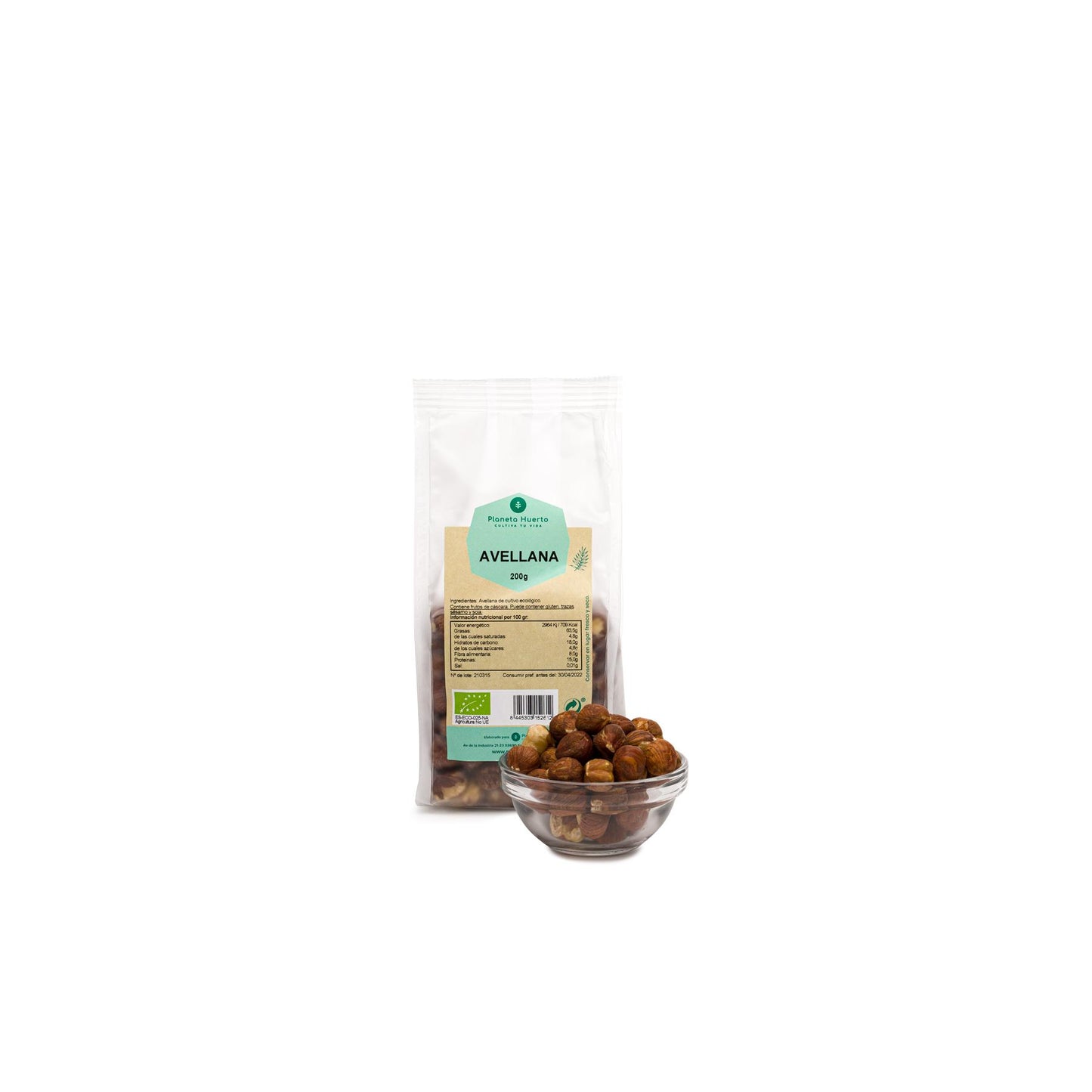 Nocciole crude ECO Planeta Huerto 200 g