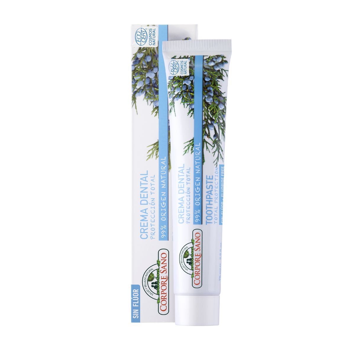 Dentifrice protection totale thym, menthe, romarin, genièvre et sauge Corpore Sano, 75 ml