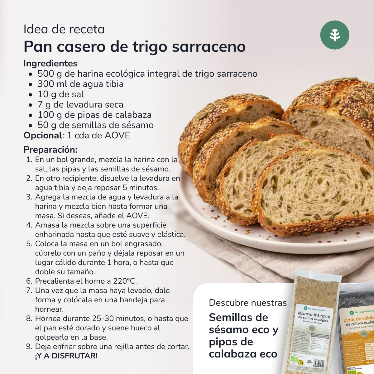 Farine complète de sarrasin Eco Planeta Huerto 800 g