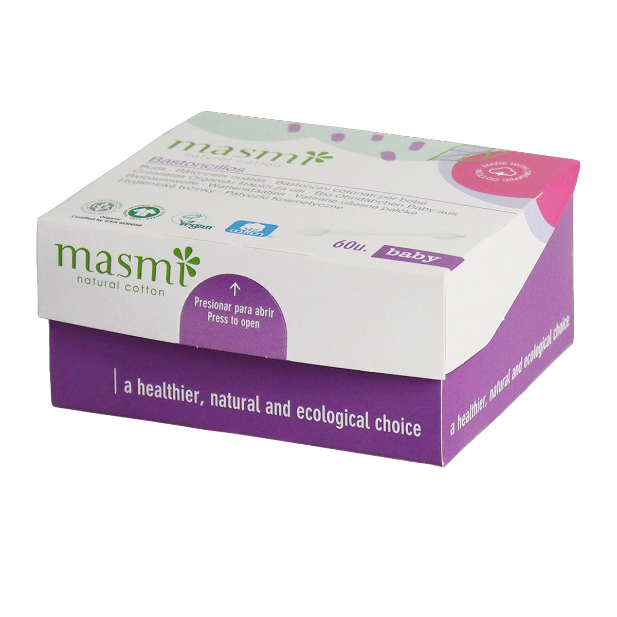 Masmi cotton buds for babies, 60 units