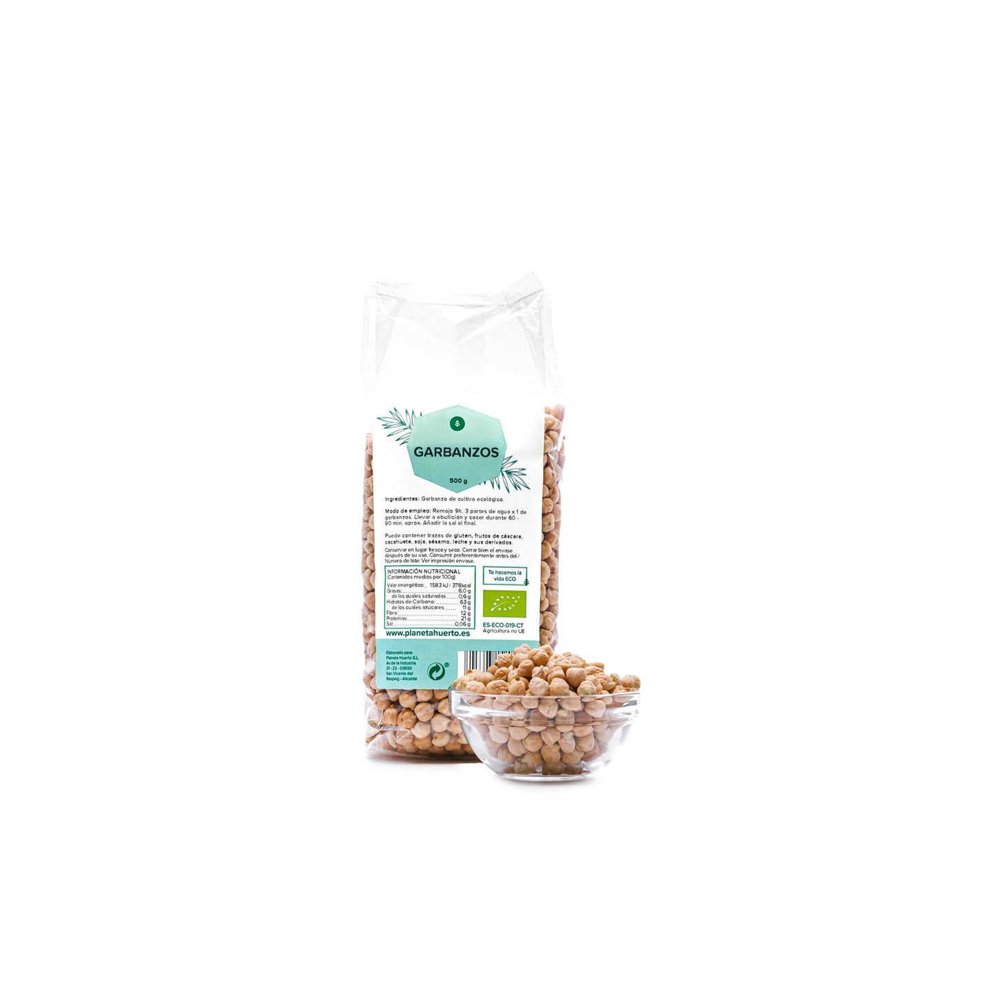 Chickpeas ECO Planeta Huerto 500 g