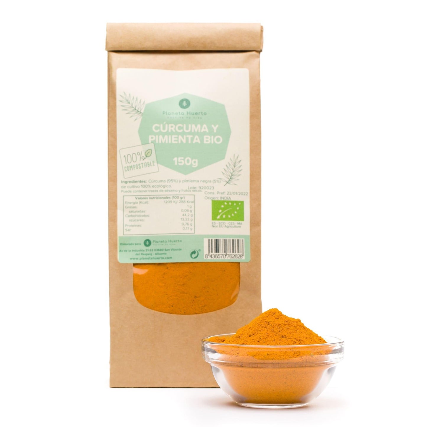 Kurkuma en peperpoeder ECO Planeta Huerto 150 g