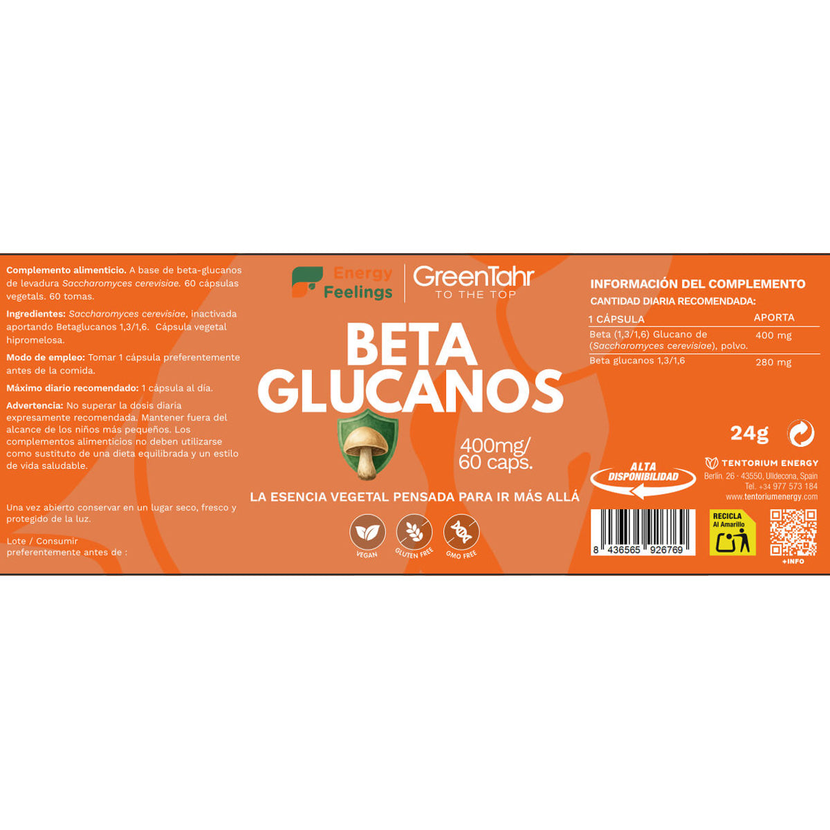 Betaglucane Energy Feelings 60 Kapseln