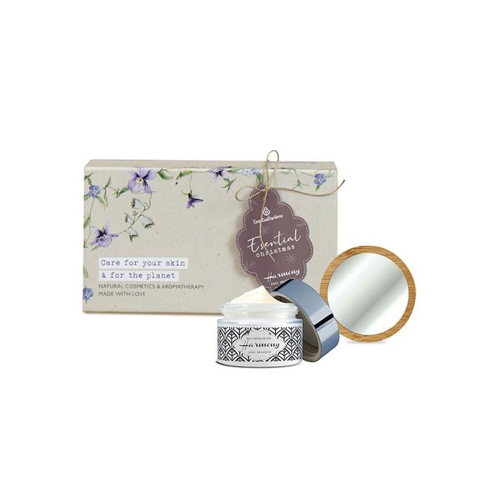 Zestaw Harmony: krem na dzień + bambusowe lusterko Esential’Arôms.