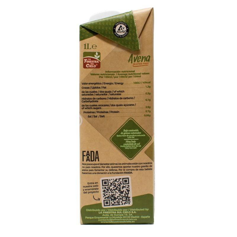 Pack 6 x Boisson à l'avoine sans gluten La Finestra Sul Cielo 1 L