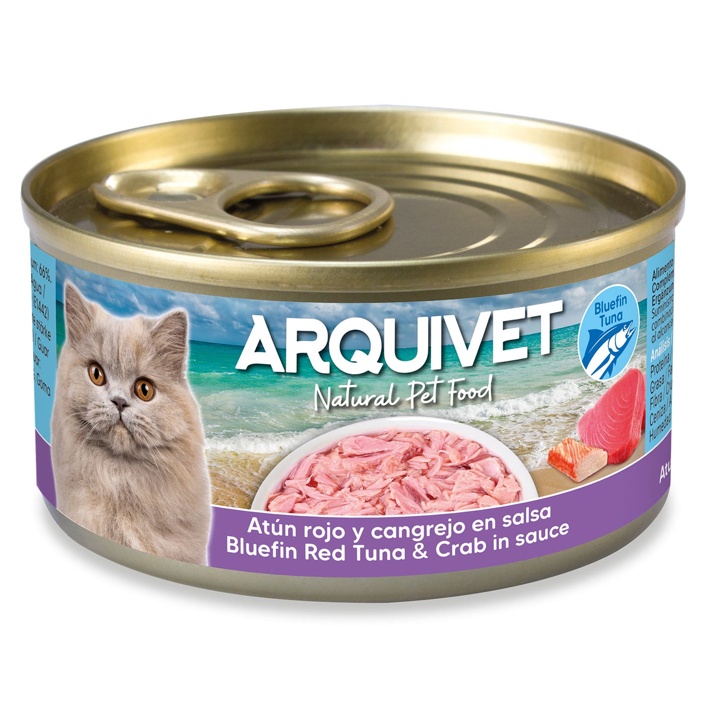 Rode tonijn en krab in saus Arquivet 80 g Natvoer voor katten