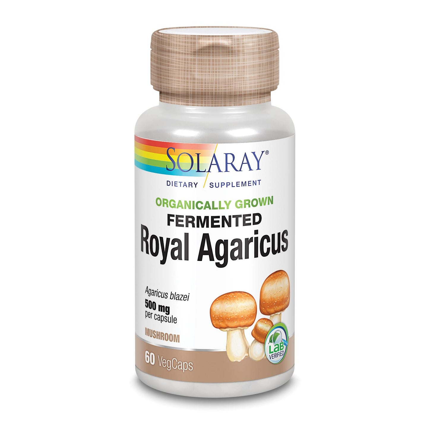 Royal Agaricus Sun Mushroom 500 mg 60 Vcaps Solaray
