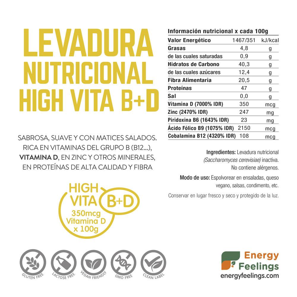Lievito nutrizionale ad alto contenuto di vitamina D Energy Feelings 250 g