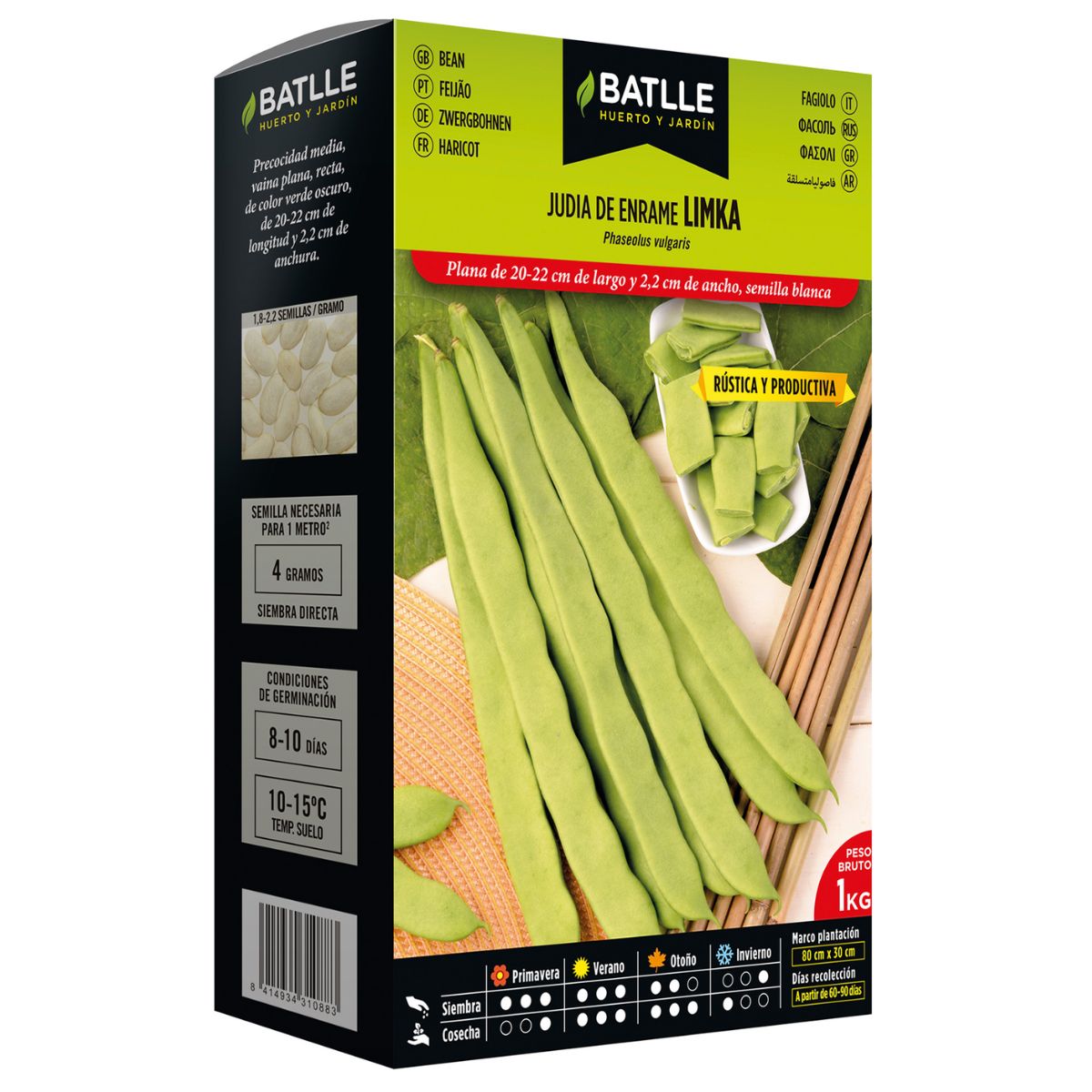 Limka-Bohnenkerne, flach, 100 g Batlle