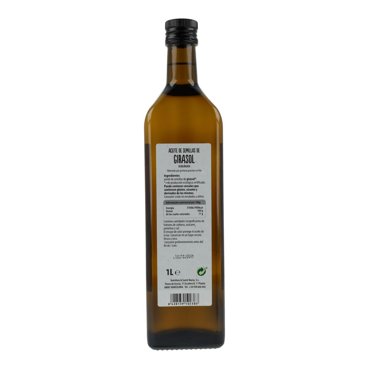 Ökologisches Sonnenblumenöl, 1 l. Natursoy
