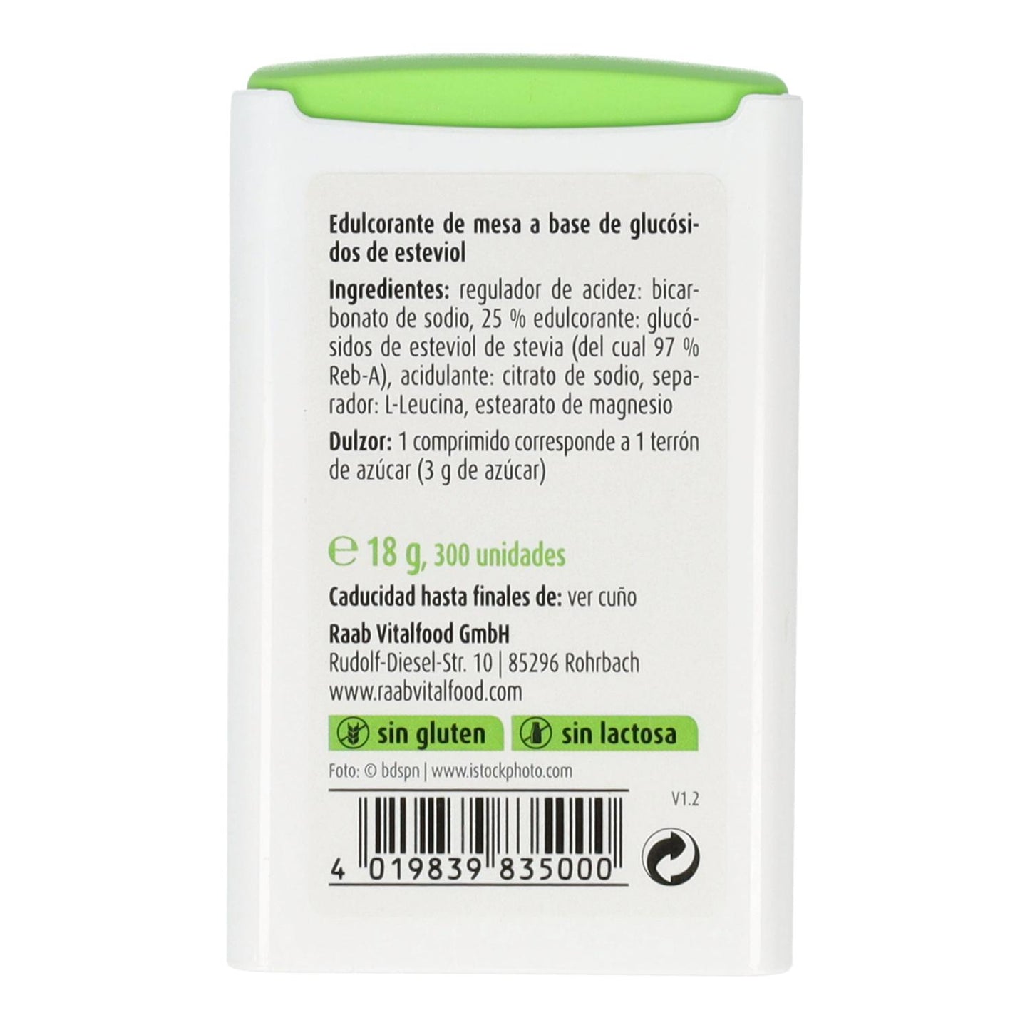 Stevia Premium i tablettform Raab, 300 tabletter