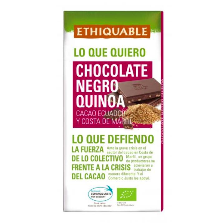 Chocolate Negro con quinoa BIO Ideas Comercio Justo 100 g