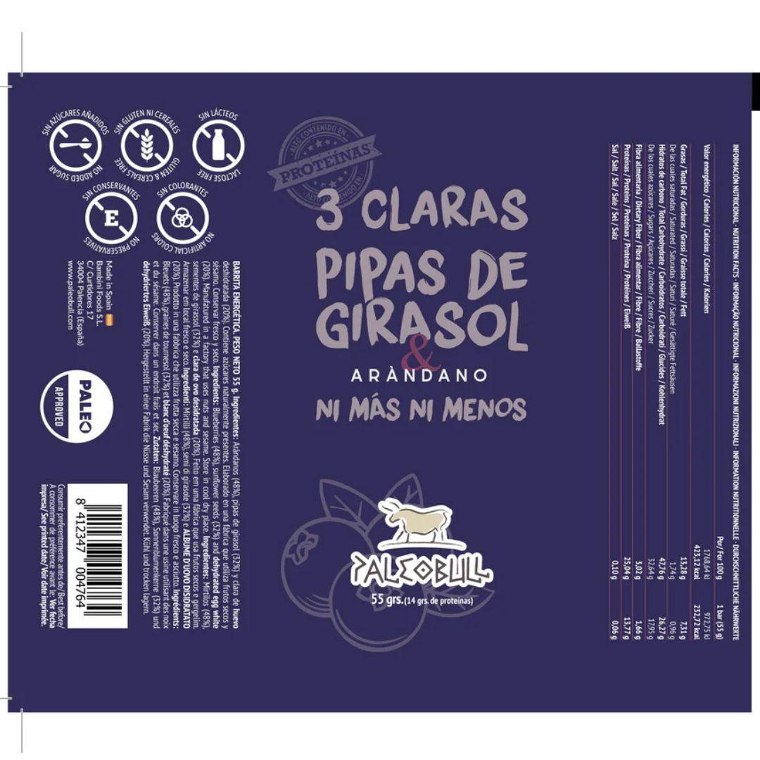 Paleobull Energie-Riegel mit Blaubeeren und Sonnenblumenkernen 55 g