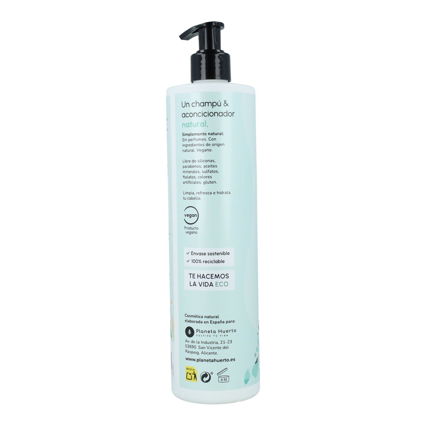 Unscented cosmetic pack: Gel, Shampoo and Conditioner Planeta Huerto