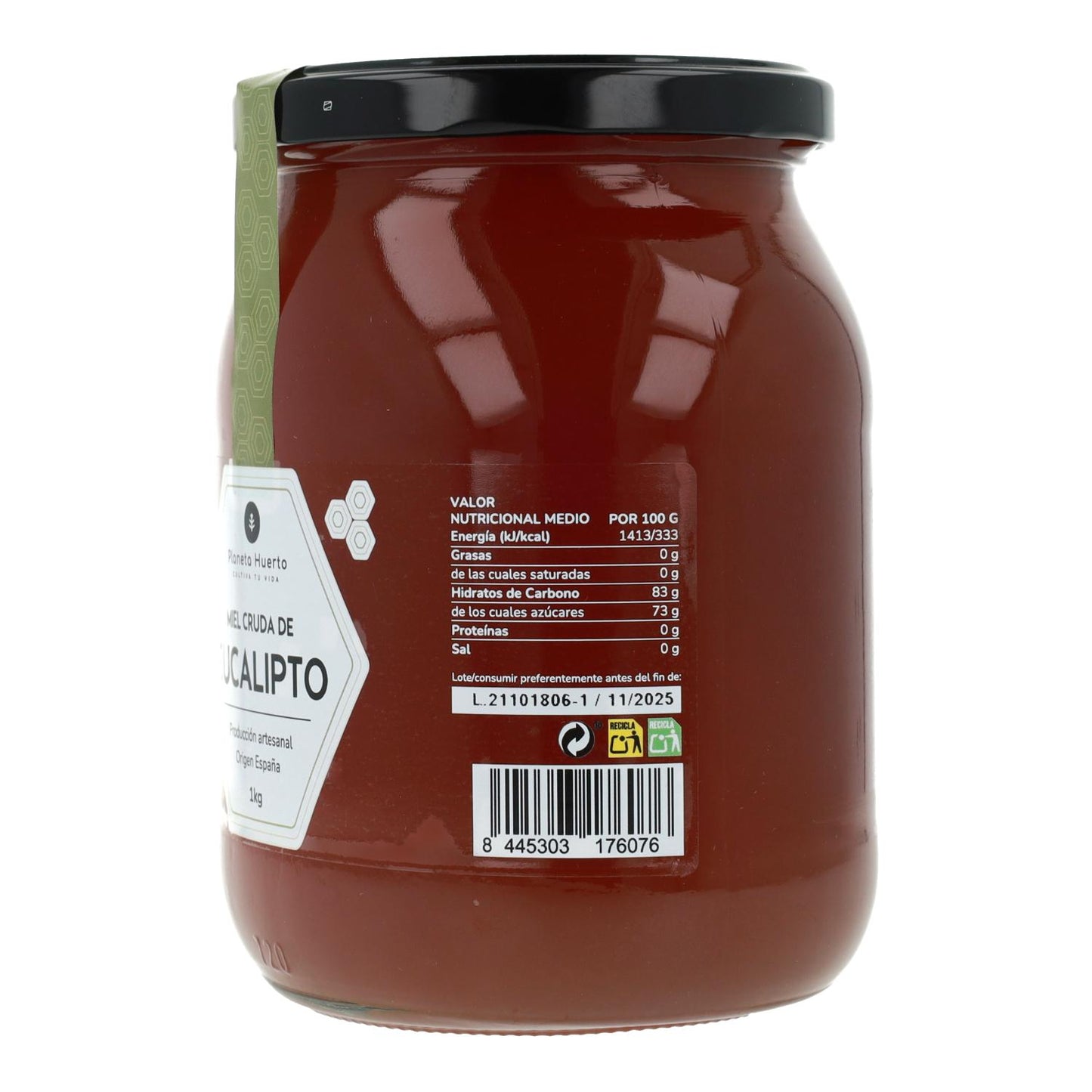 Raw Eucalyptus Honey Planeta Huerto 1 Kg