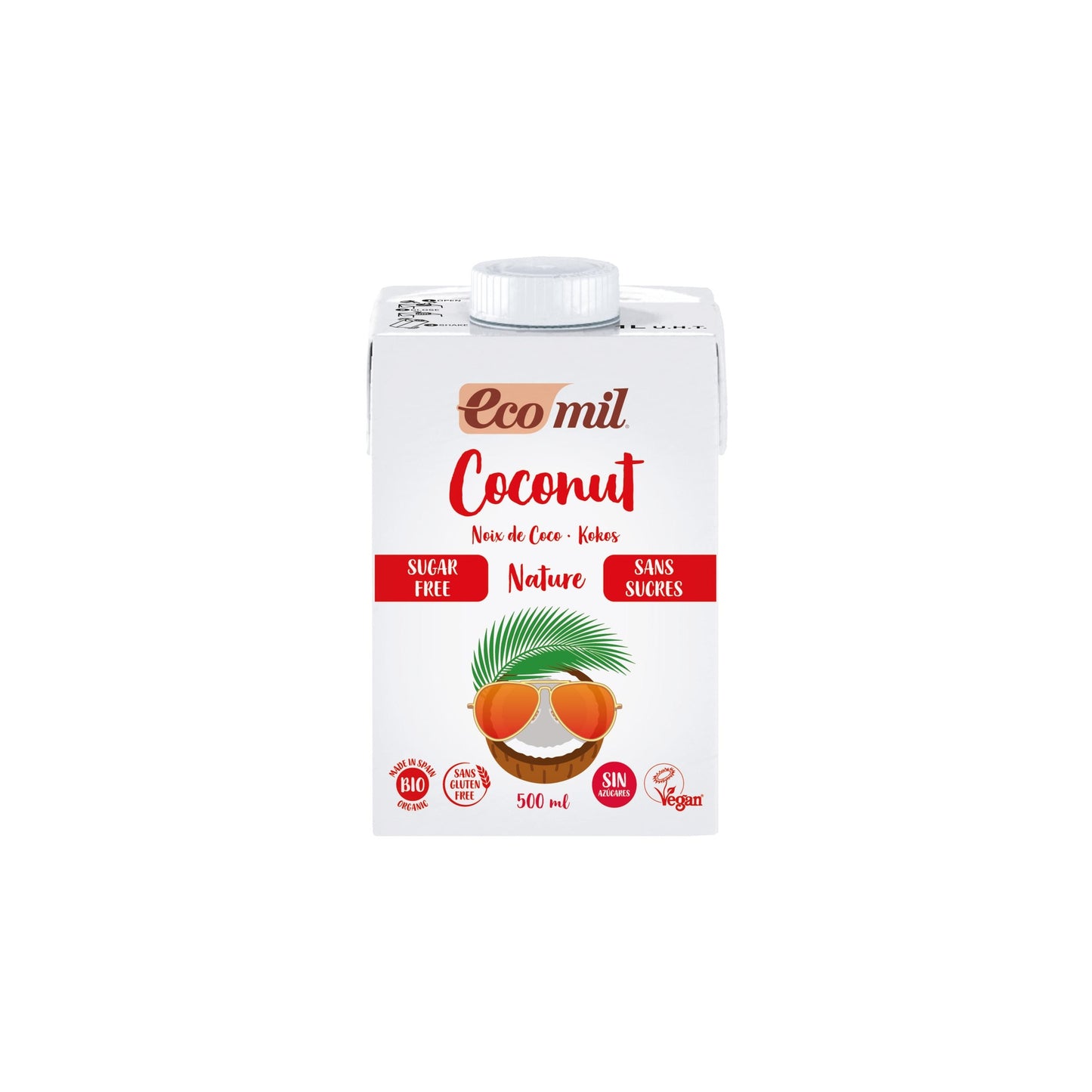 Plantaardige drank Coco Nature zonder suiker BIO EcoMil 500 ml