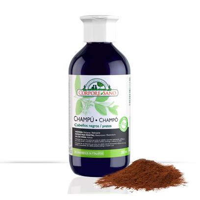 Shampoo per capelli neri all'henné Palo Campeche Corpore Sano 300 ml