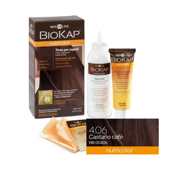 Haarfärbemittel Kastanienbraun Dye 4.06 Biokap 140 ml