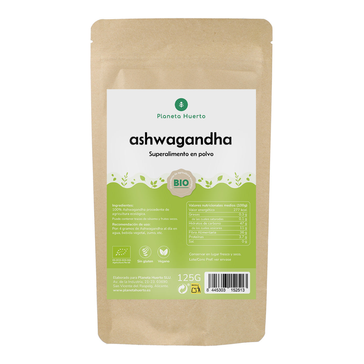 Ashwagandha poudre ECO Planeta Huerto 125 g