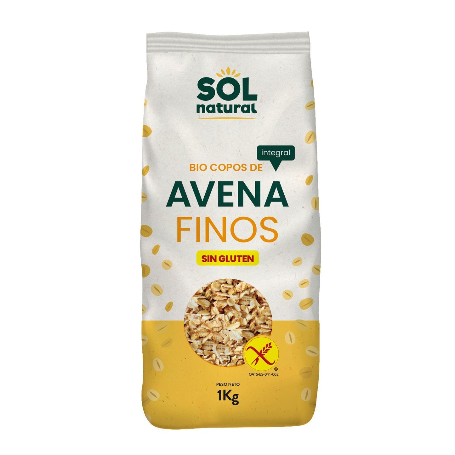 Glutenfreie Bio-Vollkornhaferflocken Sol Natural 500 g