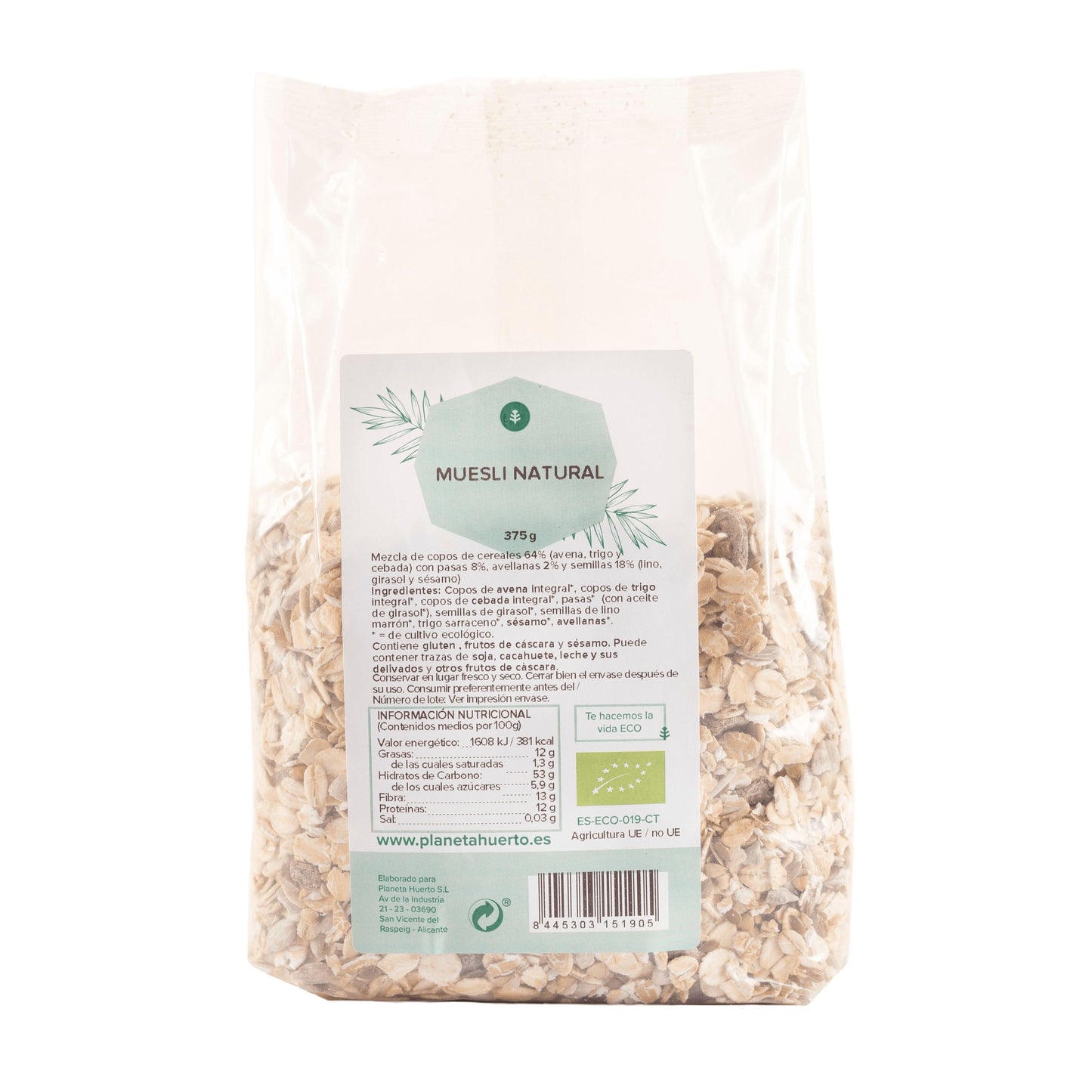 Muesli naturale ECO Planeta Huerto 375 g