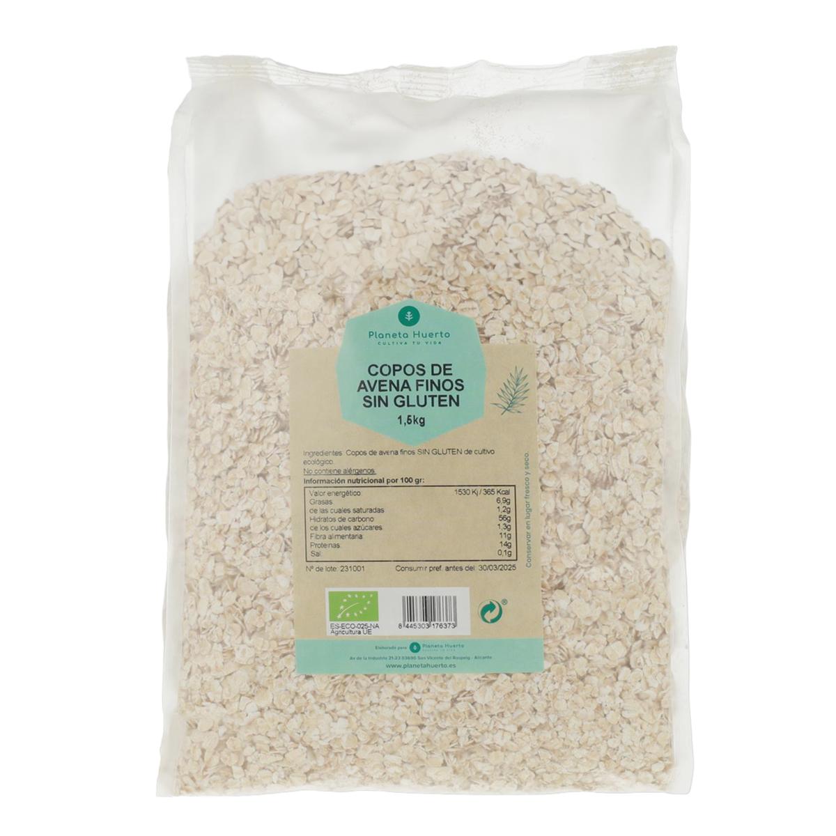Fiocchi d'avena senza glutine ECO Planeta Huerto 1,5 kg