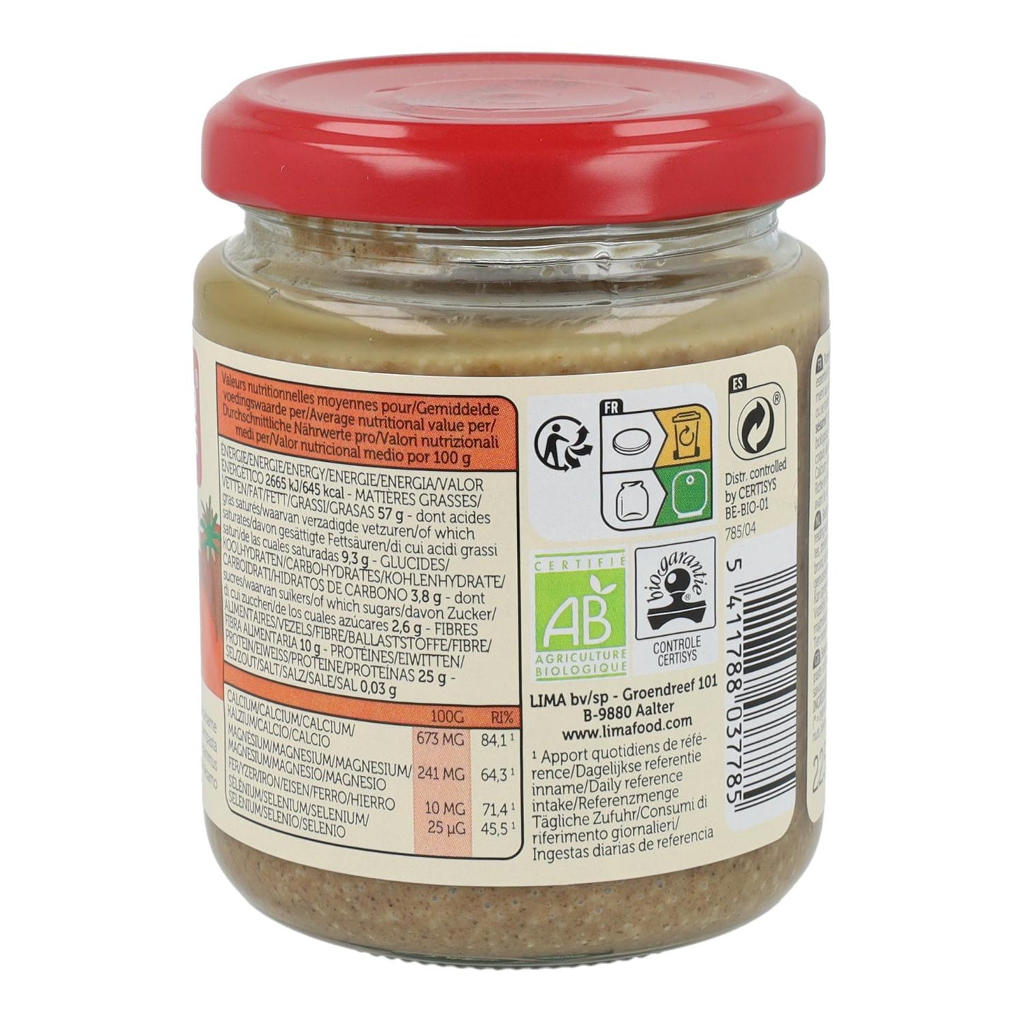 Tahin zonder zout ECO Lima 225 g