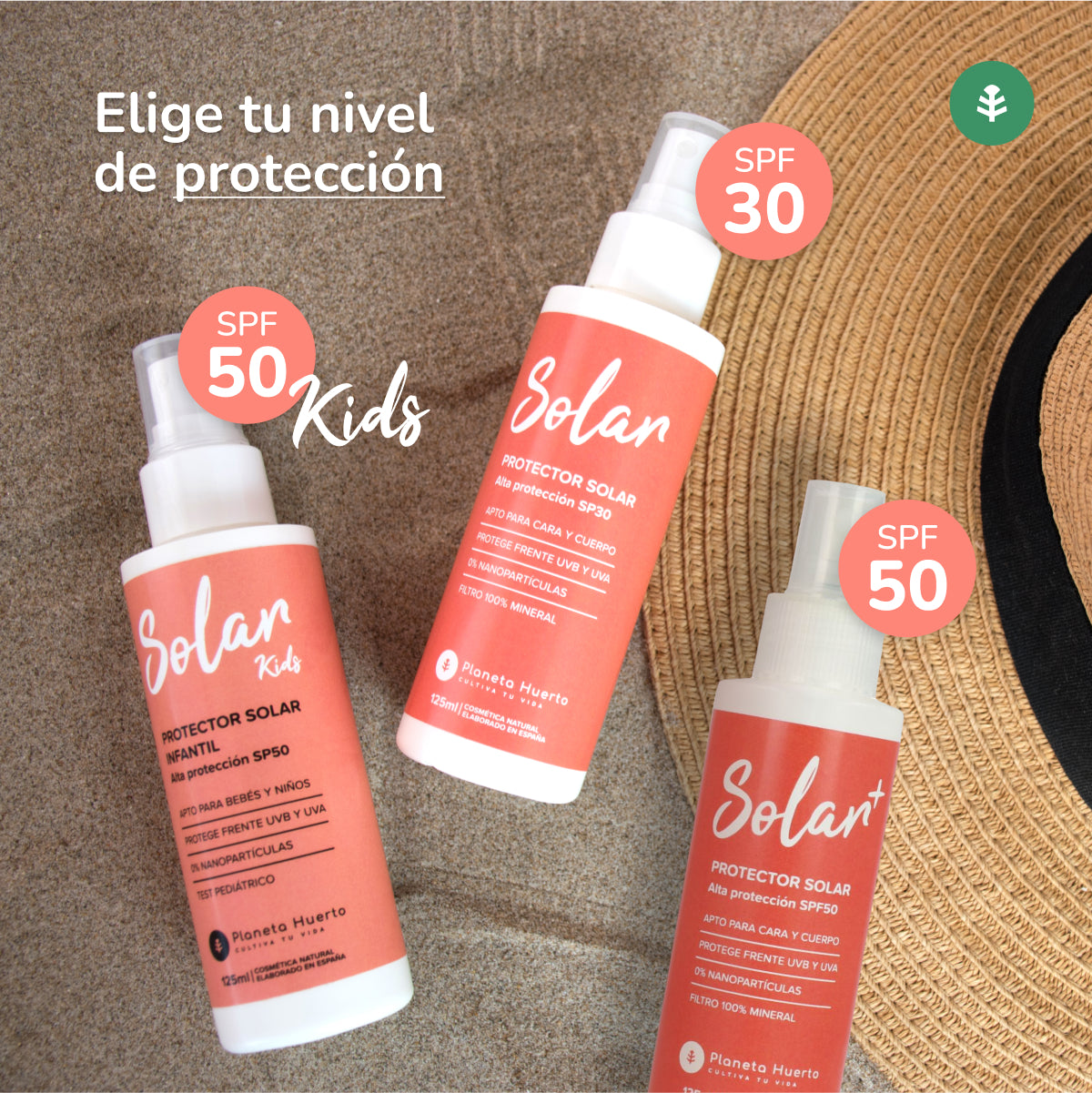 Protezione solare 100% minerale SPF 30 Planeta Huerto 125 ml