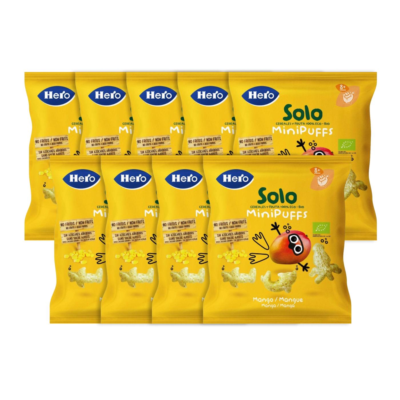 Packung mit 9 Bio-Mango-Snacks 18 g – Hero Solo