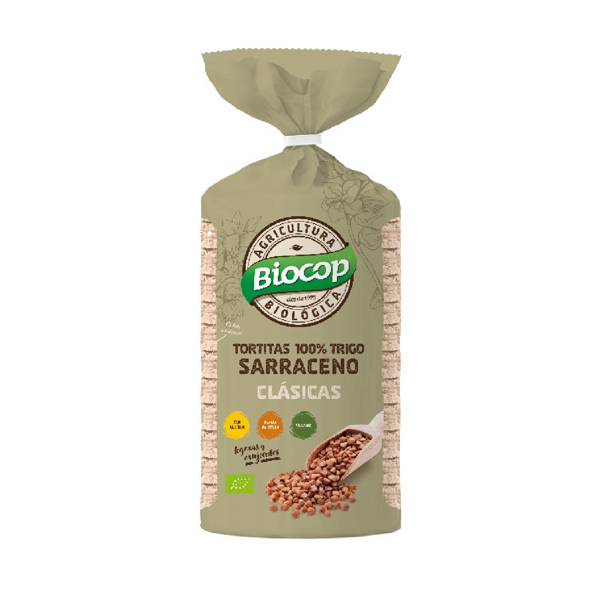 Confezione da 12 frittelle 100% grano saraceno Biocop 100 g