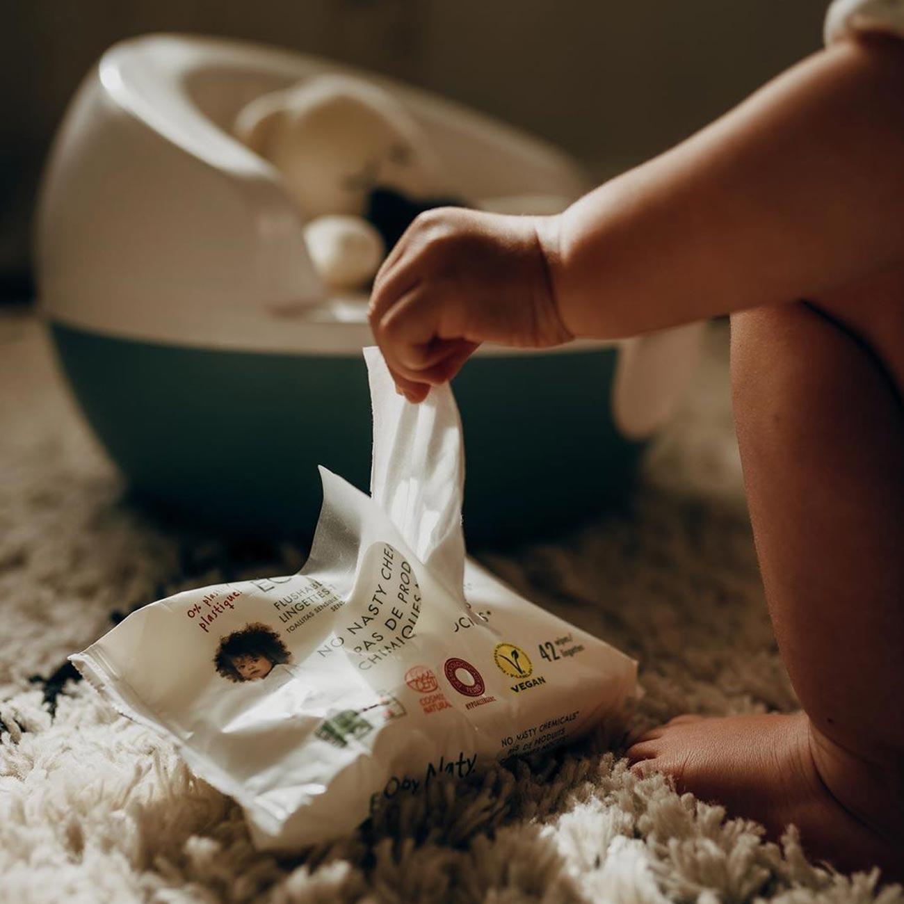 Naty Aloe Vera Wipes, 56 units