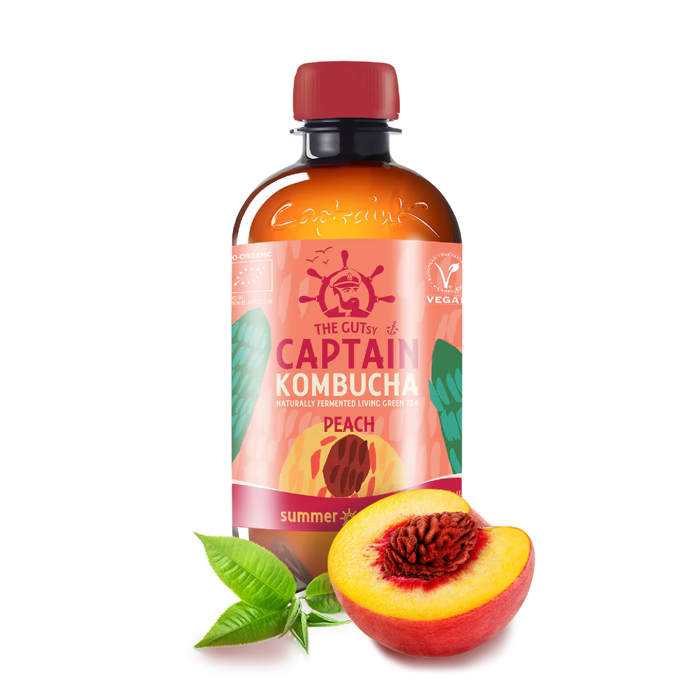 Kombucha Pêche BIO Captain Kombucha 1 L