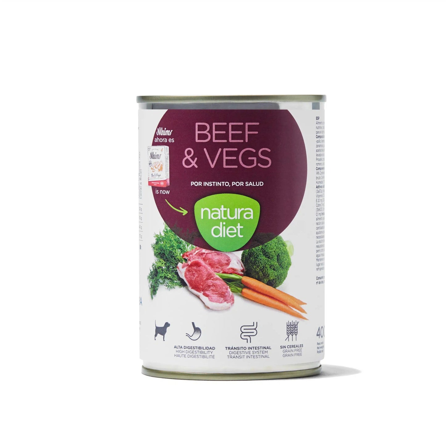 Natura Diet Dog Beef & Vegs Nourriture humide pour chiens 400 g