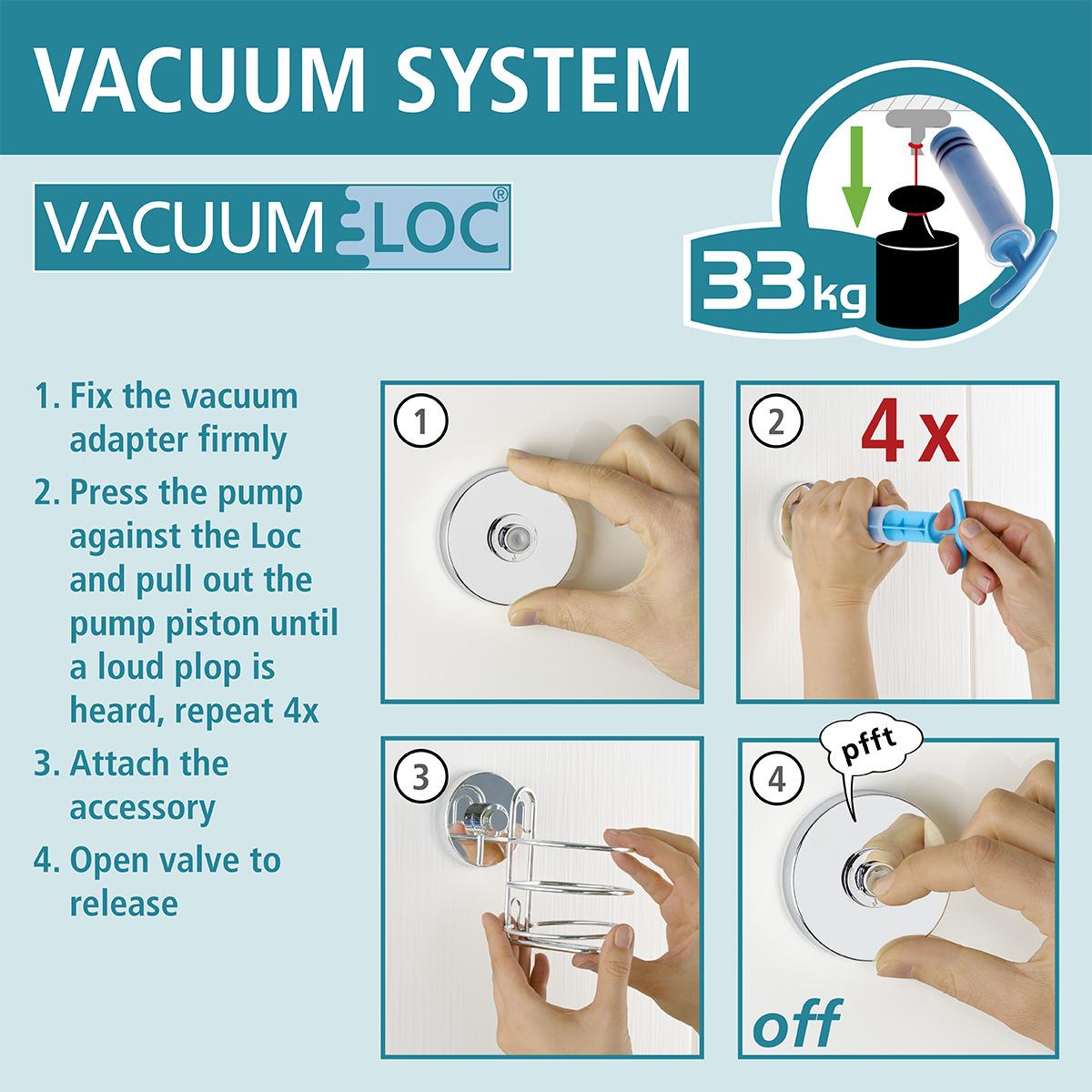 Cesta de Pared para Baño VacuumLoc Wenko