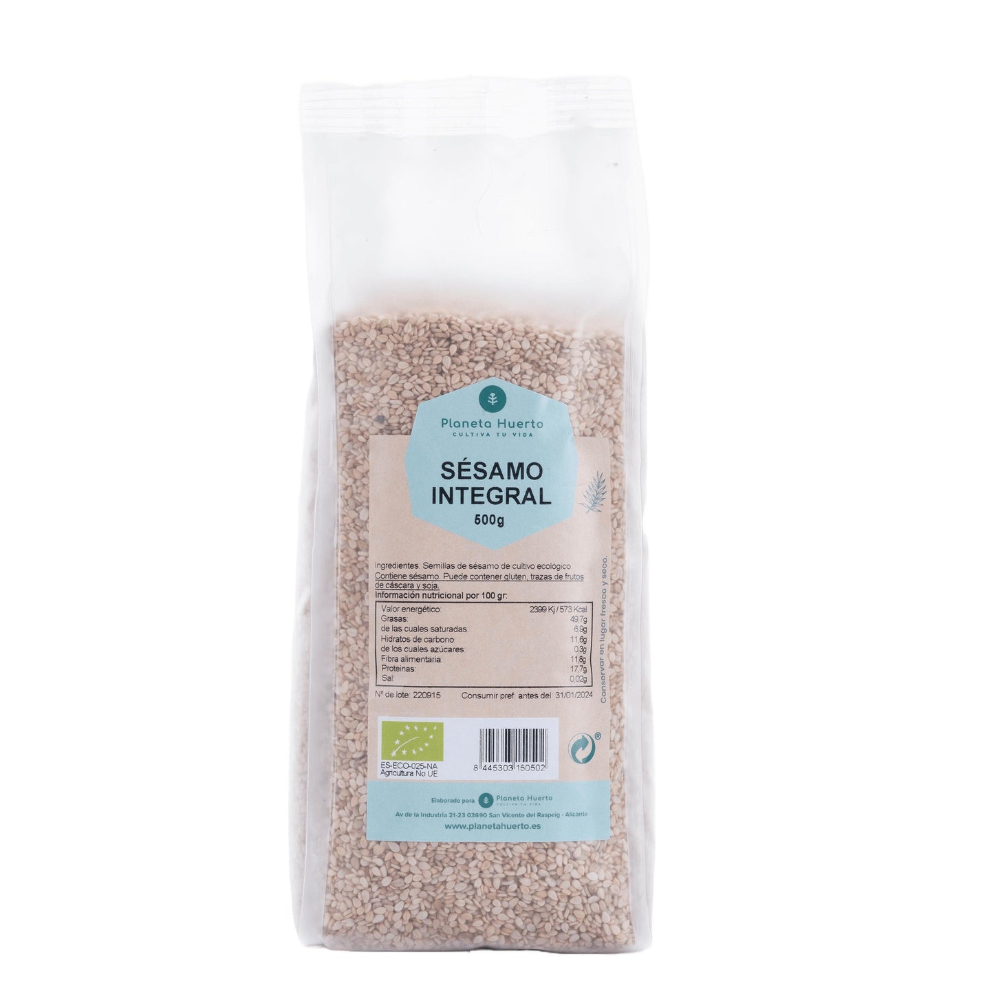 Sesamo intero ECO Planeta Huerto 500 g