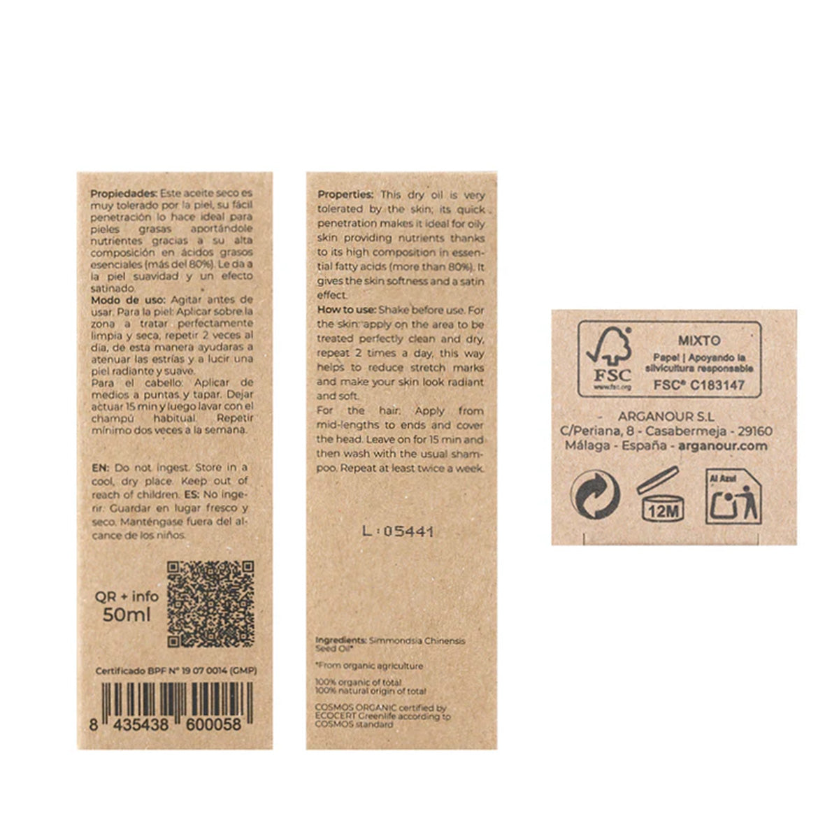 Olejek jojoba 100% BIO Arganour 50 ml