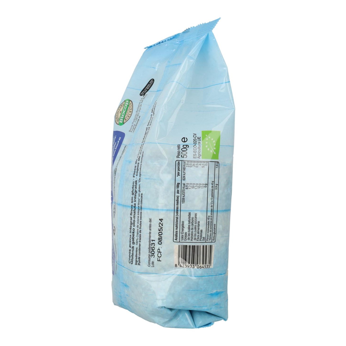 Flocons d'avoine complète fins bio sans gluten Biocop 500 g