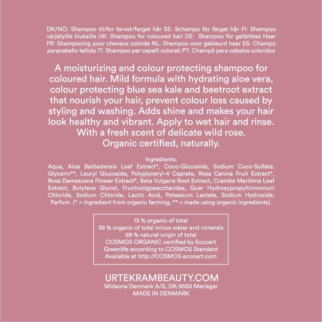 Szampon Soft Wild Rose Color Urtekram, 500 ml