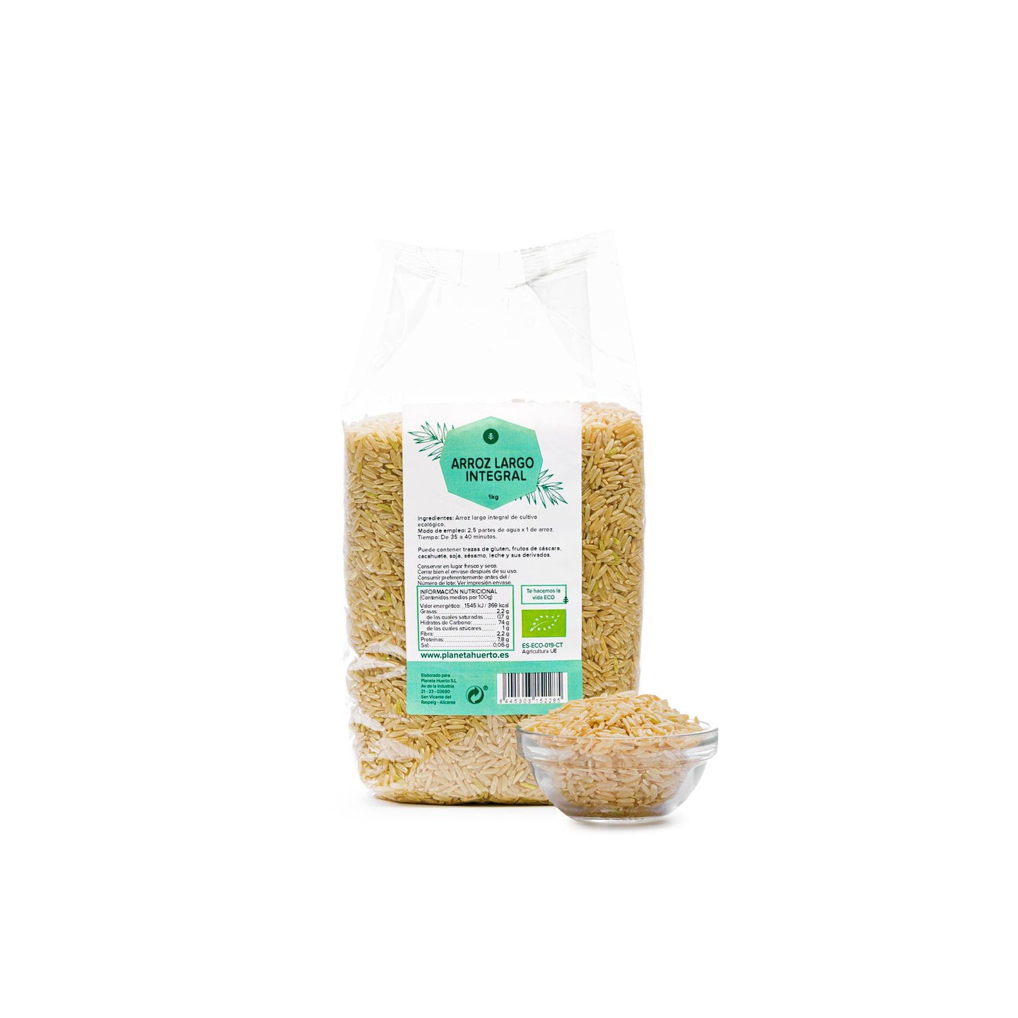 Riz brun à grains longs ECO Planeta Huerto 1 kg