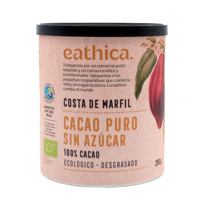Cacao puro in lattina senza zucchero Eathica BIO 280 g