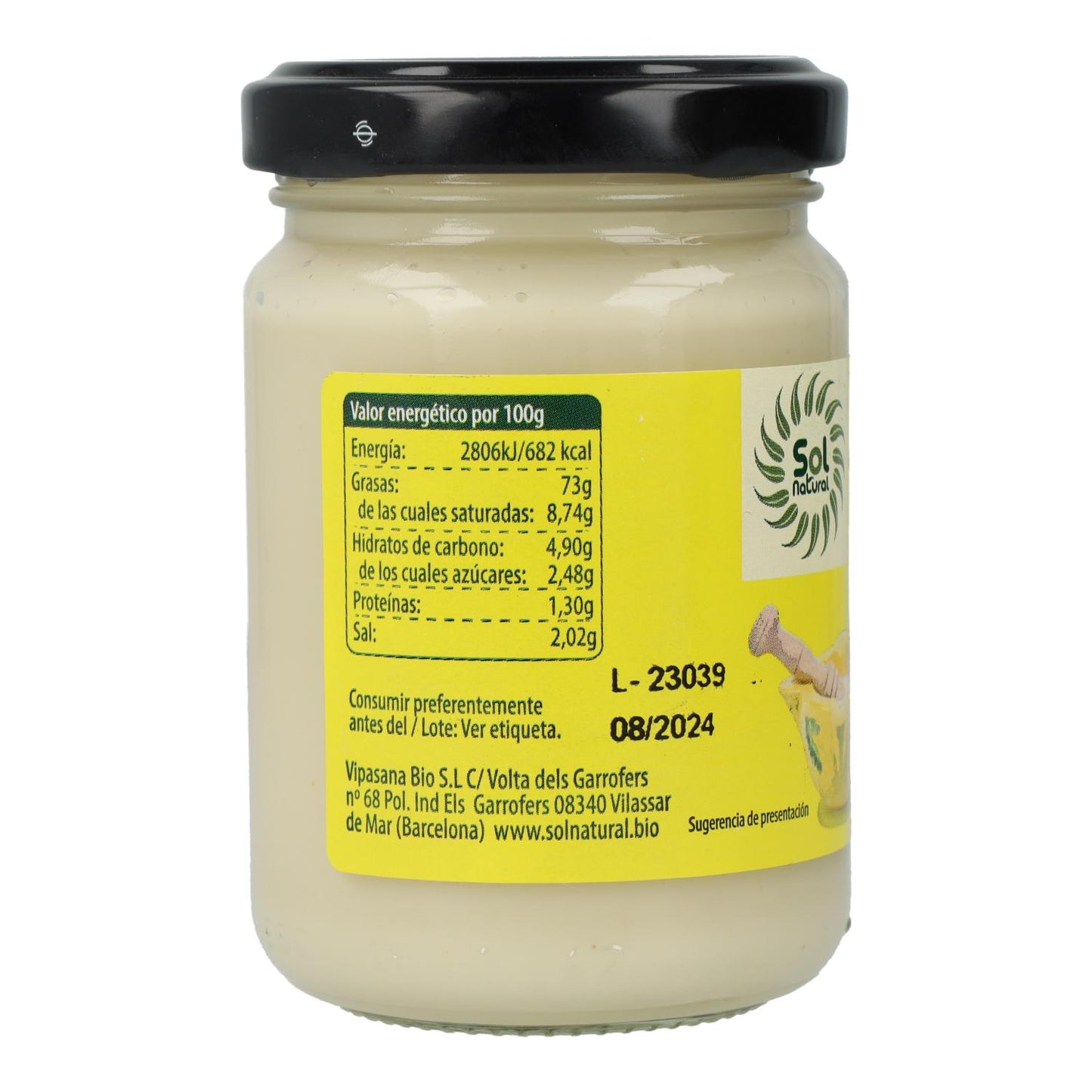Vegane Aioli, glutenfrei, Bio, Sol Natural, 140 g