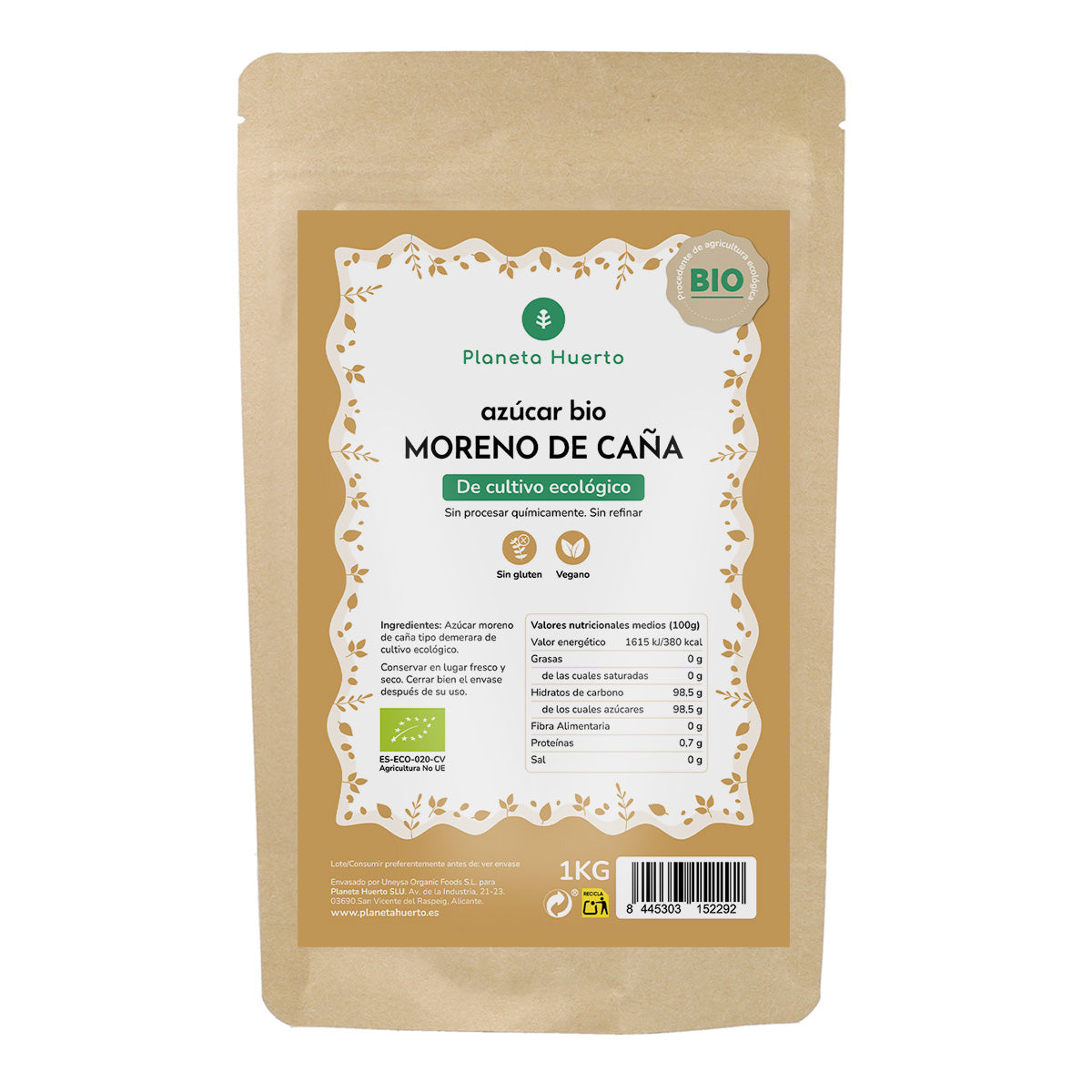 Zucchero di canna ECO Planeta Huerto 1kg