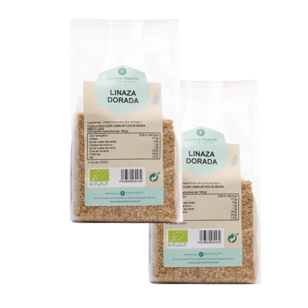 Confezione 2x Lino dorato ECO Planeta Huerto 500 g