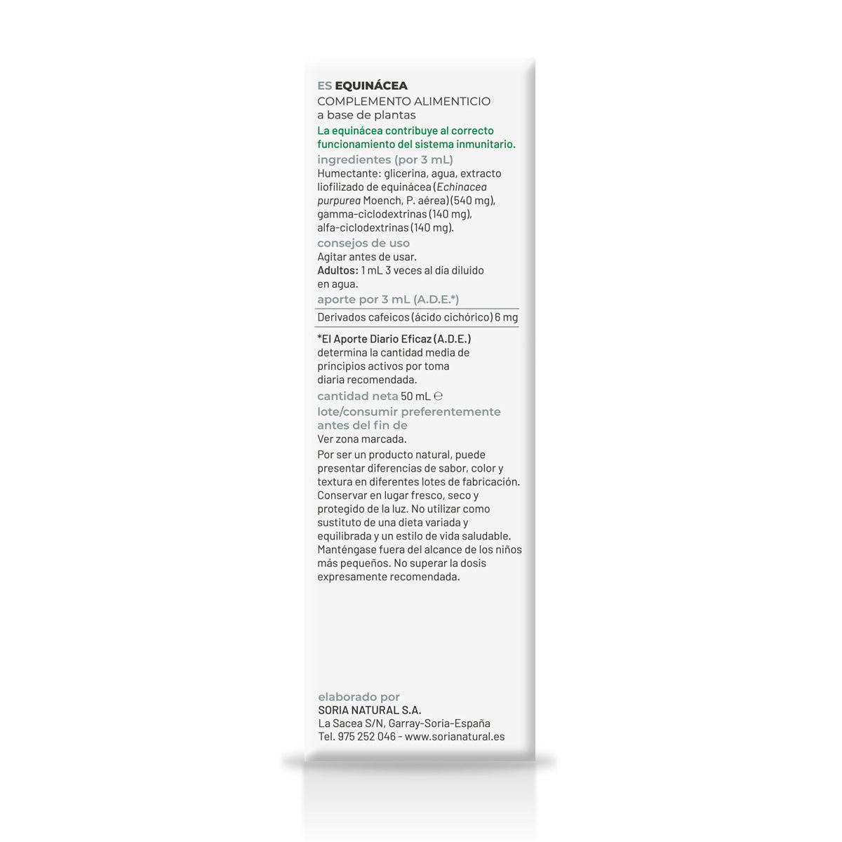 3-pack Soria Natural Echinacea-extrakt, 50 ml