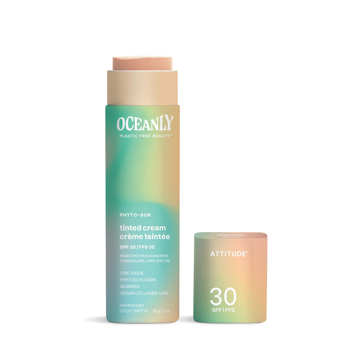Oceanly – Gesichtscreme mit Sonnenschutz PHYTO-SUN – Getönt SPF 30, Attitude, 30 g