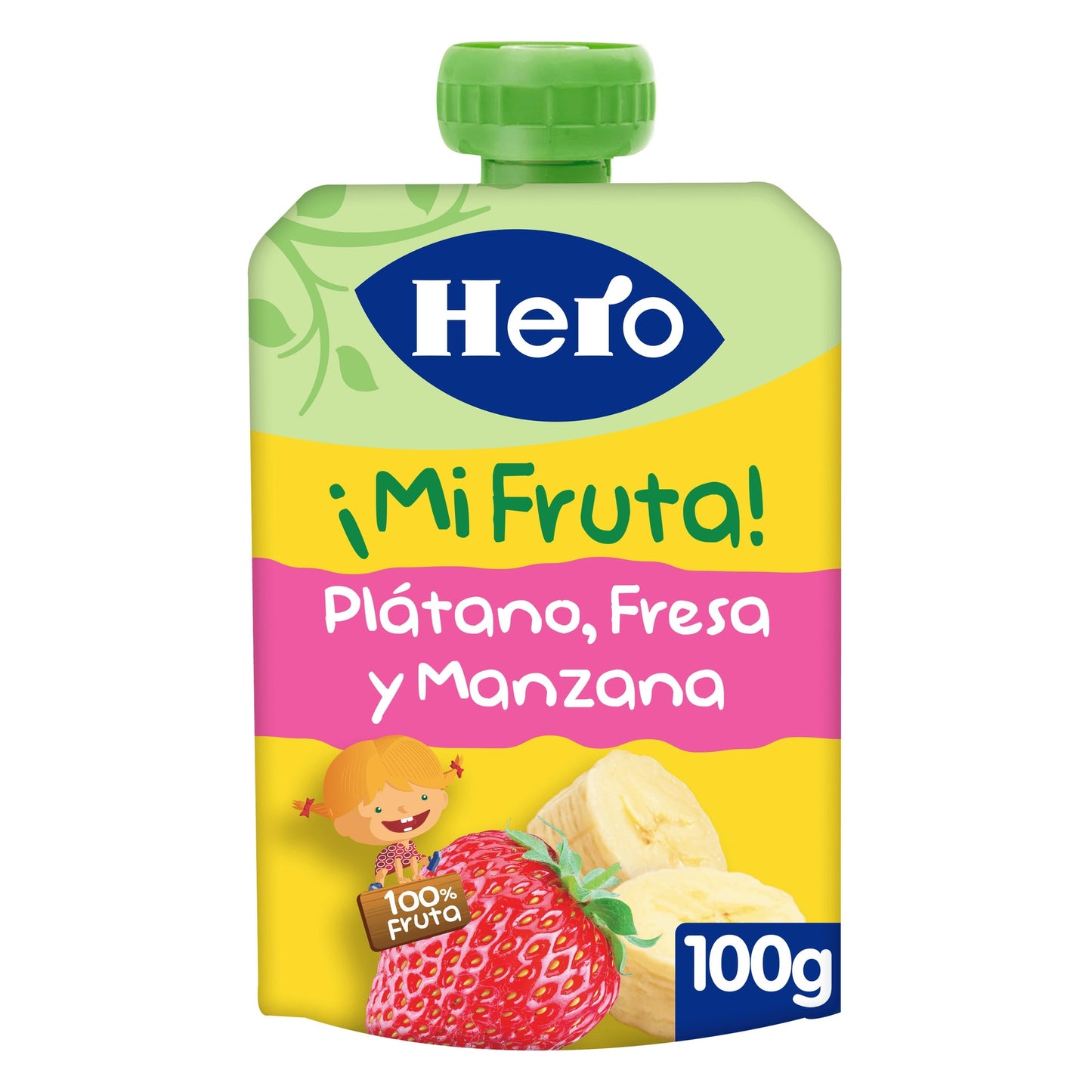 Joghurtbecher Banane Erdbeere Apfel Hero 100 g